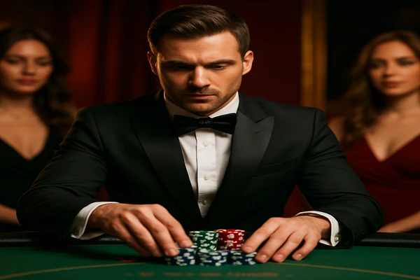 একজন নারী ল্যাপটপে অনলাইন গেম উপভোগ করছেন, চারপাশে উজ্জ্বল গেমিং প্ল্যাটফর্মের পরিবেশ ছড়িয়ে পড়েছে